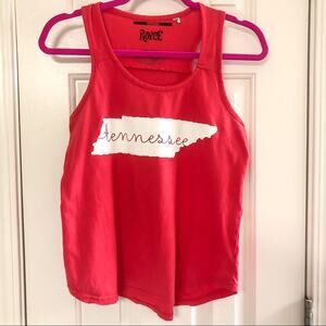 ROYCE • Red + White Tennessee TN State Graphic Tank Top